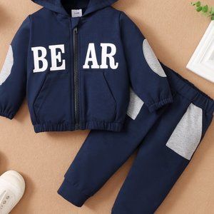Baby BEAR Elbow Patch Jacket and Joggers Set